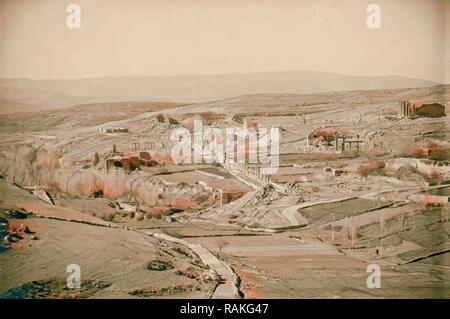 Ruines de Jerash, Gérasa, ruines de Jerash. Une vue générale depuis le nord. 1920, Jordanie, Gérasa (ville disparue repensé Banque D'Images