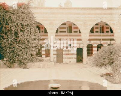 Damas, le Palais Azem, cour et colonnade. En 1925, la Syrie, Damas. Repensé par Gibon. L'art classique avec un style moderne repensé Banque D'Images