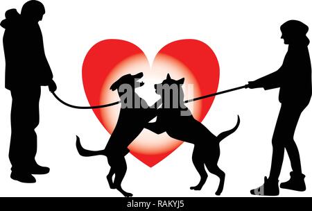 Amour de chien Illustration de Vecteur