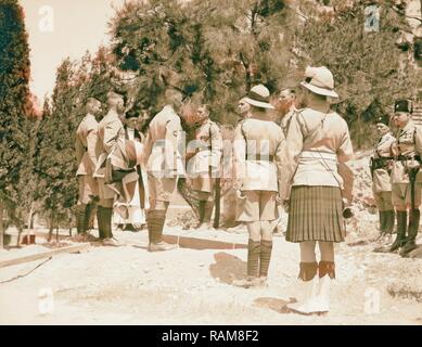 Les perturbations de la Palestine de 1936. Funérailles sur Mt. Sion du Sergent Christopher Wren de la police palestinienne, qui a été abattue repensé Banque D'Images