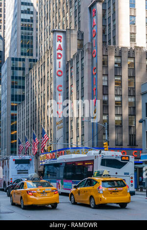 Le Radio City Music Hall de New York City Banque D'Images
