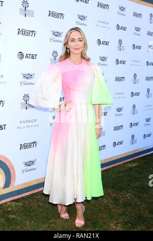 Palm Springs, CA, USA. 4 janvier, 2019. PALM SPRINGS - JAN 4 : Emily Blunt à la variété des activités de création et d'administration 10 Prix Impact pour regarder le brunch à Parker Palm Springs le 4 janvier 2019 à Palm Springs, CA Crédit : Kay Blake/ZUMA/Alamy Fil Live News Banque D'Images