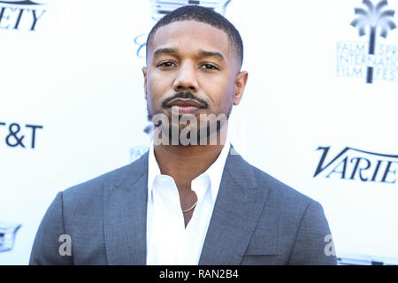 Palm Springs, Californie, USA. 4 janvier, 2019. L'acteur Michael B. Jordan arrive à divers prix Impact de la création et 10 administrateurs de regarder le tapis rouge 2019 Brunch au 30ème Festival International du Film de Palm Springs Awards Gala tenu au Parker Palm Springs le 4 janvier 2019 à Palm Springs, Californie, États-Unis. (Photo par Xavier Collin/Image Crédit : Agence de Presse) L'agence de presse Image/Alamy Live News Banque D'Images