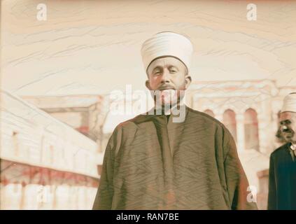 Hadj Amin Effendi Grand Mufti 1934, Moyen-Orient, Israël et/ou Palestine. Repensé par Gibon. L'art classique avec un repensé Banque D'Images