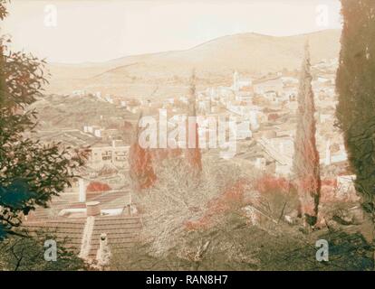 Vues 1934 Ain Karim, Jérusalem, Israël. Repensé par Gibon. L'art classique avec une touche moderne repensé Banque D'Images