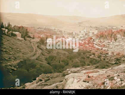 Ain Karim vues. 1934, Jérusalem, Israël. Repensé par Gibon. L'art classique avec une touche moderne repensé Banque D'Images