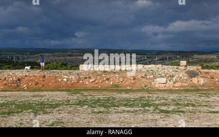 Hippodrome du stade, d'excavation, Kourion, Chypre, Stadion Rennbahn, Ausgrabungsstaette, Zypern Banque D'Images