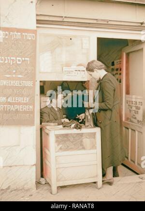 Types juifs, Israël 1934. Repensé par Gibon. L'art classique avec une touche moderne repensé Banque D'Images