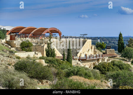 Amphithéâtre, d'Eustolios villa, excavation, Kourion, Chypre, Eustolios-Villa Ausgrabungsstaette Amphithéâtre,,, Zypern Banque D'Images