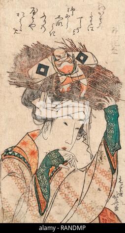 Oharame, Village Girl de Ohara. [Ca. 1799], 1 : Impression gravure sur bois, couleur, 18,7 x 10,5, montre la tête d'impression-et- repensé Banque D'Images