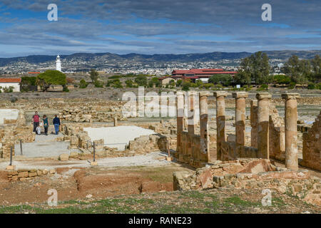 Maison du Thésée, d'excavation, parc archéologique de Paphos, Chypre, Haus des Ausgrabungsstaette Archaeologischer, Thésée, Parc, Zypern Banque D'Images