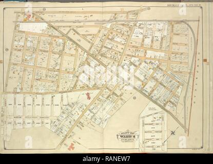 Les reines, tome 1, plaque Double Page n° 16, partie de quartier 4, en Jamaïque, la carte délimitée par, Hempstead et repensé Banque D'Images