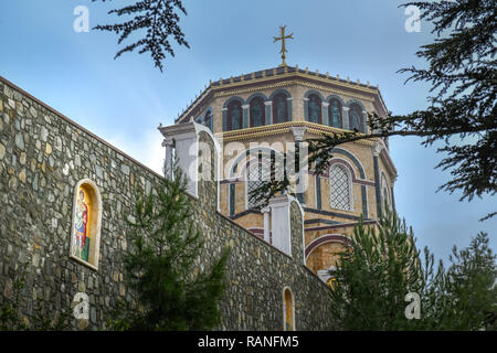 Mausolée, archevêque Makario III, mountain Throni, Chypre, Erzbischof Makarios III., Berg Throni, Zypern Banque D'Images