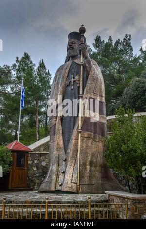 Monument à la mausolée, archevêque Makario III, mountain Throni, Chypre, Denkmal am mausolée, Erzbischof Makarios III., Berg Throni, Zypern Banque D'Images