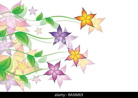 Fleurs flore vrille background vector illustration EPS10 Illustration de Vecteur