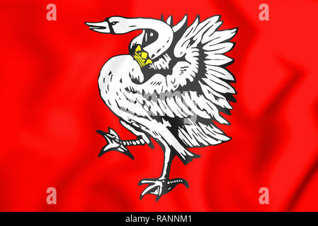 Pavillon 3D de Stormarn (Schleswig-Holstein), Allemagne. 3D Illustration. Banque D'Images