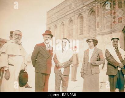 Haut Commissaire français pour la Syrie visite le Temple à Jérusalem, le 18 novembre 1939. Son Excellence le Haut repensé Banque D'Images