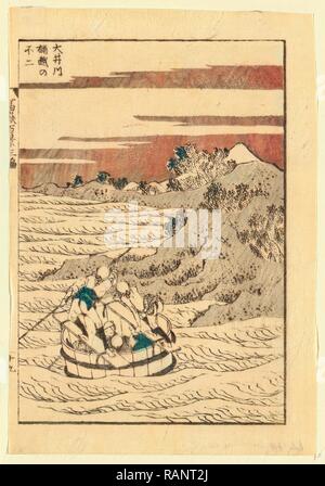 Pas Okegoe Ooigawa Fuji, l'affichage Le Mont Fuji à partir d'un seau bateau sur la rivière Oi. [Ca. 1836], 1 : Impression gravure sur bois repensé Banque D'Images