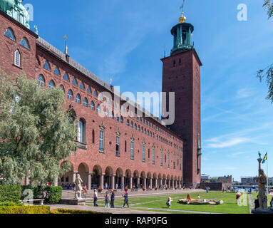 L'Hôtel de Ville de Stockholm (Stadshuset) sur Kungsholmen, Stockholm, Suède Banque D'Images