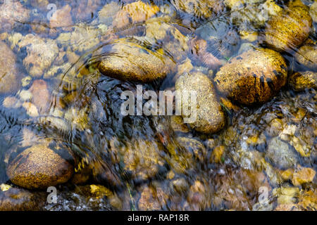 Des pierres au fond de l'eau Banque D'Images