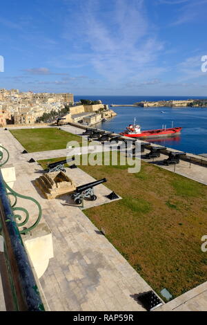 Jardins Barrakka supérieure et inférieure, Monument néoclassique Banque D'Images