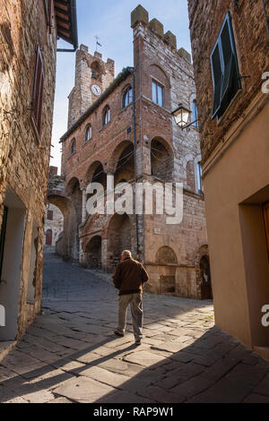 Palais municipal (Palazzo Comunale) de Suvereto, province de Livourne, Toscane, Italie Banque D'Images