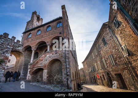 Palais municipal (Palazzo Comunale) de Suvereto, province de Livourne, Toscane, Italie Banque D'Images