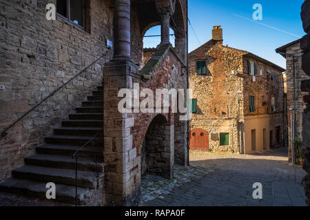 Palais municipal (Palazzo Comunale) de Suvereto, province de Livourne, Toscane, Italie Banque D'Images