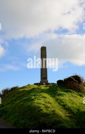 Monument à la Doyle Jerbourg Point dans le bailliage de Guernesey, îles Anglo-Normandes, Royaume-Uni Banque D'Images