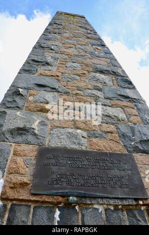 Monument à la Doyle Jerbourg Point dans le bailliage de Guernesey, îles Anglo-Normandes, Royaume-Uni Banque D'Images