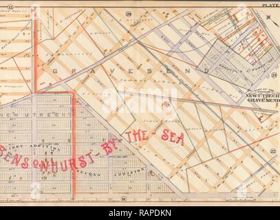 19 : Plaque délimité par la 72e Rue, 22e Avenue, W., 11e rue, avenue P, W. La 8e Rue, Avenue Q, 5e Rue Ouest repensé Banque D'Images