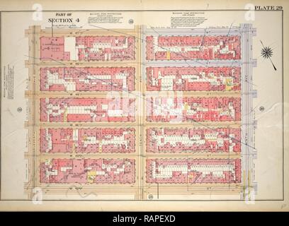 29 de la plaque, une partie de la Section 4 : délimité par W. 47th Street, 9e Avenue, 42e Rue ouest et 11e Avenue, New York repensé Banque D'Images