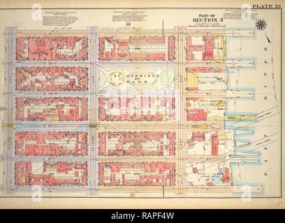 23 de la plaque, une partie de l'article 3 : délimité par E. 37th Street, Première Avenue, E. 32nd Street et Third Avenue, New York, USA repensé Banque D'Images