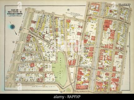 53 de la plaque, une partie de l'article 11, l'arrondissement du Bronx. Délimité par E. 180e rue, l'avenue Webster, E. 181e Street repensé Banque D'Images