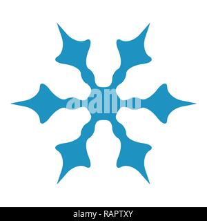 Flocon isolé simple Illustration de Vecteur