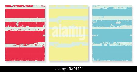 Glitched Poster Set Illustration de Vecteur