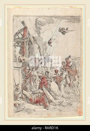 Giovanni Battista Tiepolo (italien, 1696-1770), l'Adoration des Mages, ch. 1740, gravure. Repensé Banque D'Images