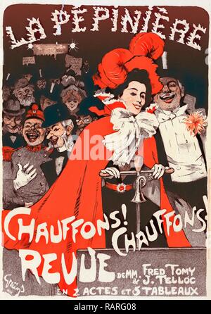 Affiche pour le concert de la Pépinière Chauffons ! Chauffons !. Jules-Alexandre Grün (25 mai 1868 - 15 février 1938 repensé Banque D'Images