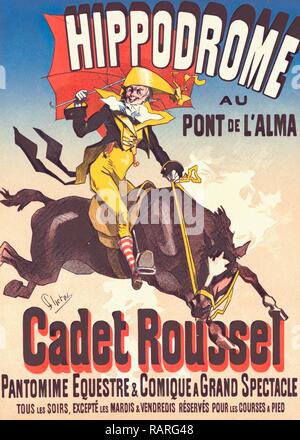 Affiche pour l'Hippodrome, Cadet Roussel. Un spectacle équestre à l'Hippodrome, 1882. Chéret, Jules (1836-1932 repensé Banque D'Images