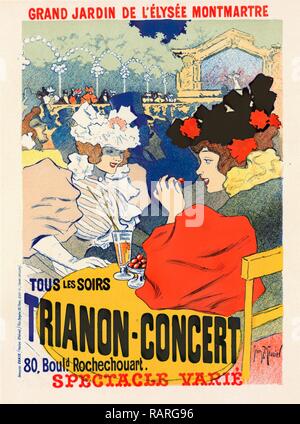 Affiche pour Trianon-Concert. Georges Meunier, 1869-1942, célèbre artiste de l'affiche, influencé par Jules Cheret repensé Banque D'Images