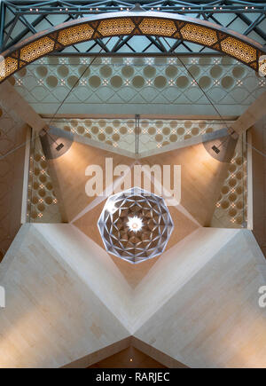 Intérieur du Musée d'Art islamique de Doha, au Qatar. Architecte IM Pei Banque D'Images