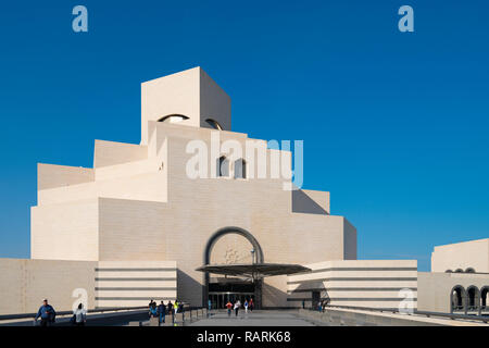 Avis de musée d'Art islamique de Doha, au Qatar. Architecte IM Pei Banque D'Images