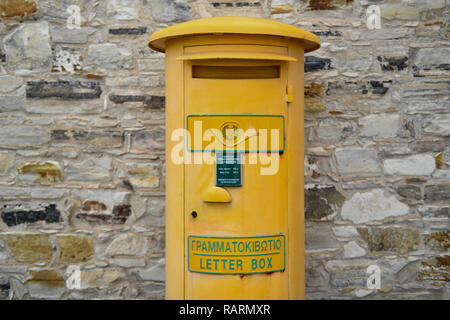 Boîte aux lettres, Pano Lefkara, république de Chypre, de Briefkasten, Republik Zypern Banque D'Images