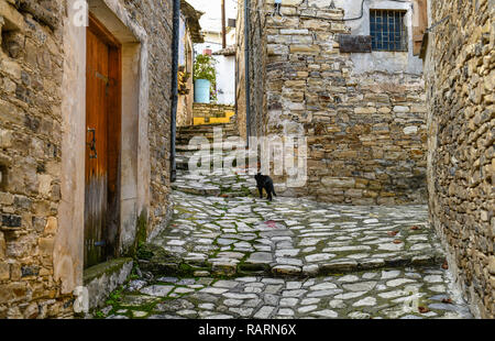 Lane, mountain village de Pano Lefkara, république de Chypre, Gasse, Bergdorf Pano Lefkara, Republik Zypern Banque D'Images