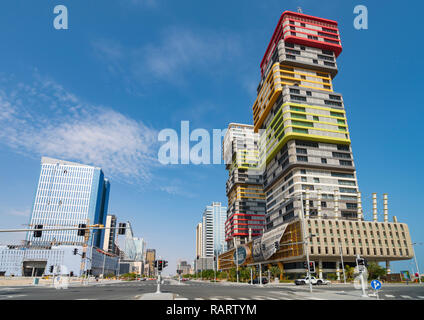 Lusail City ville nouvelle en construction au Qatar, Moyen-Orient Banque D'Images