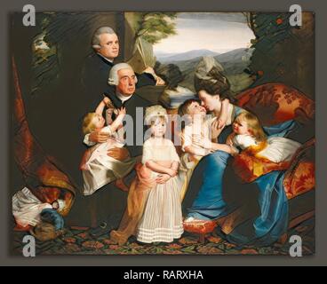 John Singleton Copley (américain, 1738 - 1815), la famille Copley, 1776-1777, huile sur toile. Repensé Banque D'Images