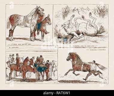 La HORSE SHOW À L'Alexandra Park Londres UK 1873. Repensé par Gibon. L'art classique avec une touche moderne repensé Banque D'Images