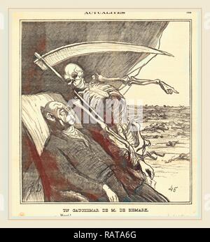 Honoré Daumier (Français, 1808-1879), un cauchemar de M. Bismarck, 1870, gillotype sur du papier journal. Repensé Banque D'Images