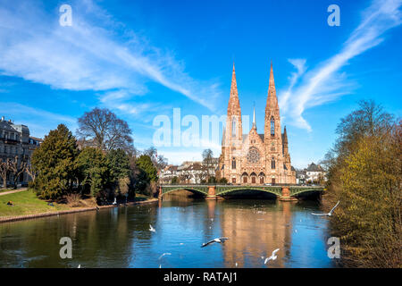 L'église Saint-Paul, Strasbourg, France Banque D'Images