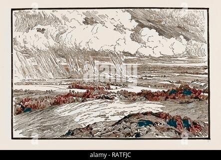 Les illustrations DU CATALOGUE DE L'INSTITUT ROYAL DES PEINTRES DANS DES COULEURS DE L'EAU : LES NUAGES ET LES OMBRES, PAR C.E repensé Banque D'Images